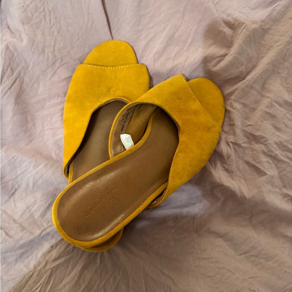 Universal Thread Mustard Slide Sandals